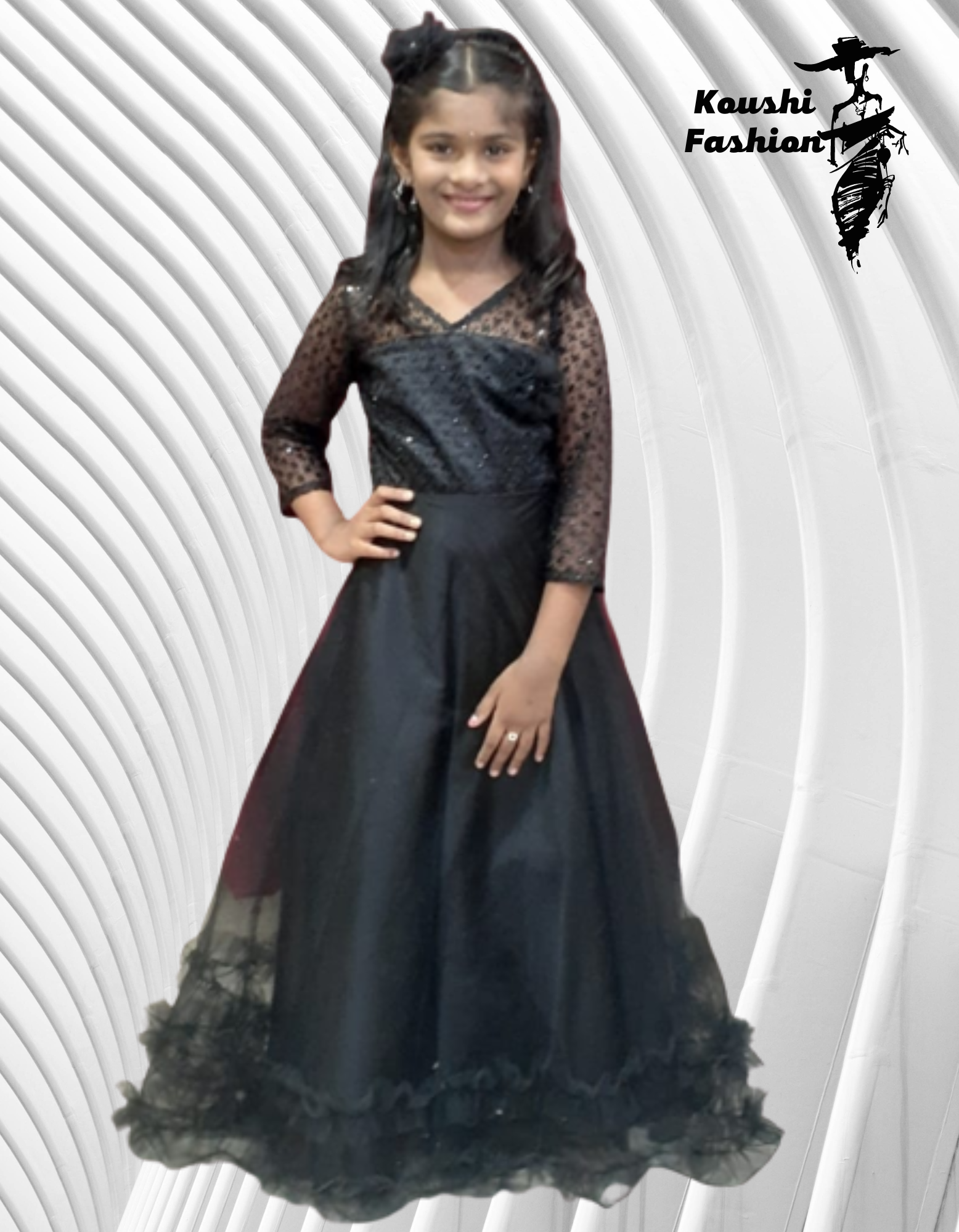 Black Lace Sleeve Communion Dress With Appliques, Crystal Sequins, And Long  Sleeves Perfect For Pageants, Parties, Or Special Occasions Jewel N Ball  Gown For Girls 2020 Collection From Baiy31, $92.27 | DHgate.Com
